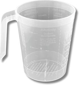 1 lb Pool DE Clear Measuring Scoop Cup for Dry Filter Media Powder, Liquid Chem.