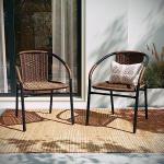 Lila Rattan Indoor-Outdoor Stack Chair Set