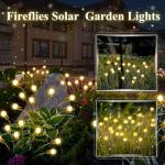 6-Pack Solar Lights for Outside, Upgraded Solar Garden Lights, Sway by Wind, 48 LED Waterproof Solar Outdoor Lights Firefly Lights for Patio Pathway Wedding Party Outdoor Decorations (Warm White)