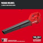 CRAFTSMAN V20 Cordless Leaf Blower, Hard Surface Blower, Bare Tool Only (CMCBL710B)