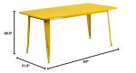 Yellow Metal Outdoor Table - Commercial Grade Quality
