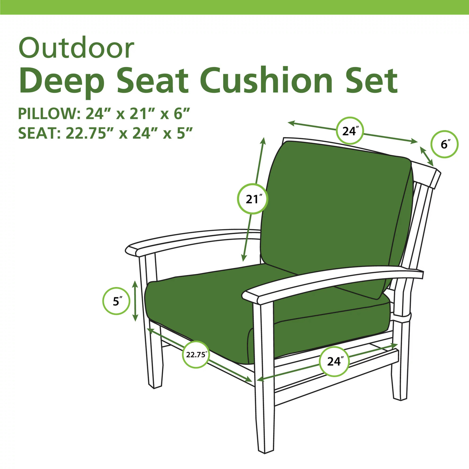 Turquoise Stripe Rectangle Outdoor Deep Seat Cushion Set