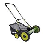 Sun Joe MJ501M w/ 7-Gallon Detachable, 9-Position Height Adjustment, 5 Steel Blades, Compact Design, 18-Inch Manual w/Grass Catcher, Green/Black