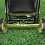 Sun Joe MJ501M w/ 7-Gallon Detachable, 9-Position Height Adjustment, 5 Steel Blades, Compact Design, 18-Inch Manual w/Grass Catcher, Green/Black