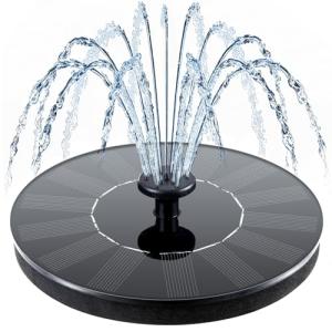 Mademax Solar Bird Bath Fountain Pump, Upgrade 1.4W Solar Fountain with 6 Nozzle, Free Standing Floating Solar Powered Water Fountain Pump for Bird Bath, Garden, Pond, Pool, Outdoor