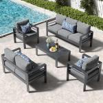 Outdoor Aluminum Coffee Table with Modern Design