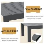 Outdoor Aluminum Coffee Table with Modern Design