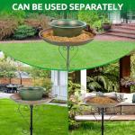 Venniy Bird Baths for Outdoors,9.8 Inch Metal Hummingbird Birdbath with Stake,Detachable Standing Bird Bath & Bird Feeder for Garden Yard Patio Decor