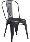 Set of 4 Metal Dining Chairs for Indoor/Outdoor