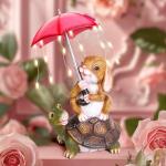 GIGALUMI Solar Garden Statues Rabbit Turtle Garden Decor Figurine Lights for Outside, Yard Decorations Outdoor Housewarming Gifts for Mom, Women for Mothers Day