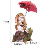 GIGALUMI Solar Garden Statues Rabbit Turtle Garden Decor Figurine Lights for Outside, Yard Decorations Outdoor Housewarming Gifts for Mom, Women for Mothers Day
