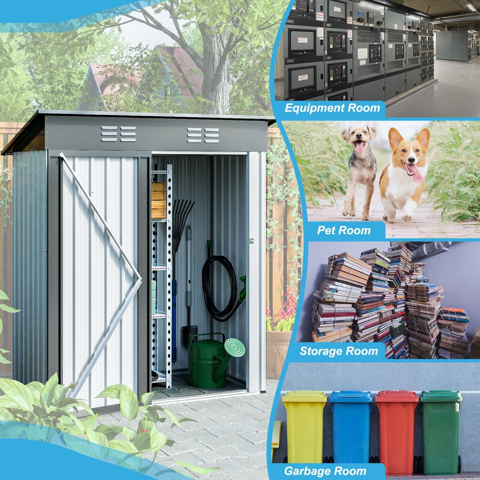 Large Outdoor Storage Shed for Tools and Equipment