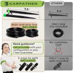 CARPATHEN Drip Irrigation System - Adjustable Premium Irrigation System for Garden, Raised Beds - Complete Drip Irrigation Kit with Drip Emitters, 5/16" and 1/4" Irrigation Tubing and Barbed Fittings