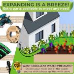 CARPATHEN Drip Irrigation System - Adjustable Premium Irrigation System for Garden, Raised Beds - Complete Drip Irrigation Kit with Drip Emitters, 5/16" and 1/4" Irrigation Tubing and Barbed Fittings