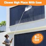 Sealegend 8FT Gutter Cleaning Tools Pressure Washer Extension Wand Upgrade Pressure Washer Accessories with 6 Spray Nozzle Tips, 3 Gutter Cleaner Attachment Curved Rod, 1/4" Quick Connect, 4000 PSI
