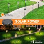 VISFLAIR 8 Pack Solar Pathway Lights, Solar Lights Outdoor Waterproof, Solar Garden Stake Lights for Outside Yard Landscape Path Walkway Driveway Lawn Decor