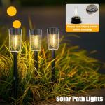 VISFLAIR 8 Pack Solar Pathway Lights, Solar Lights Outdoor Waterproof, Solar Garden Stake Lights for Outside Yard Landscape Path Walkway Driveway Lawn Decor