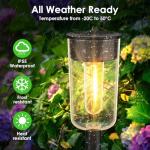 VISFLAIR 8 Pack Solar Pathway Lights, Solar Lights Outdoor Waterproof, Solar Garden Stake Lights for Outside Yard Landscape Path Walkway Driveway Lawn Decor