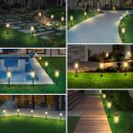 VISFLAIR 8 Pack Solar Pathway Lights, Solar Lights Outdoor Waterproof, Solar Garden Stake Lights for Outside Yard Landscape Path Walkway Driveway Lawn Decor
