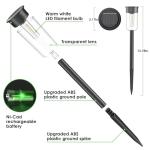 VISFLAIR 8 Pack Solar Pathway Lights, Solar Lights Outdoor Waterproof, Solar Garden Stake Lights for Outside Yard Landscape Path Walkway Driveway Lawn Decor