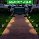 VISFLAIR 8 Pack Solar Pathway Lights, Solar Lights Outdoor Waterproof, Solar Garden Stake Lights for Outside Yard Landscape Path Walkway Driveway Lawn Decor
