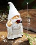 YYDGZG Middle Finger Figurine Decorations for Lawn Yard Balcony Porch Patio Home Ornaments Outdoor，Garden Statue Outdoor, Smoking Wizard Gnome, 5.9 Inch (Statue A)