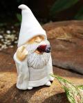 YYDGZG Middle Finger Figurine Decorations for Lawn Yard Balcony Porch Patio Home Ornaments Outdoor，Garden Statue Outdoor, Smoking Wizard Gnome, 5.9 Inch (Statue A)