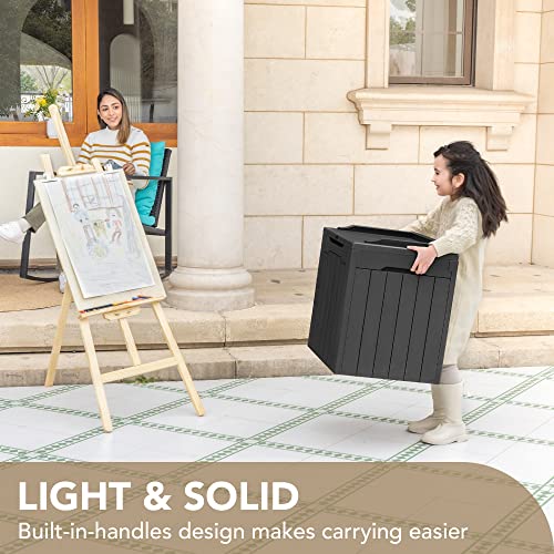 Devoko Waterproof Patio Deck Box - 30 Gallon Black
