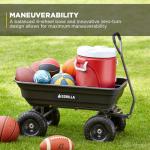 Gorilla Carts Poly Garden Dump Cart with Easy to Assemble Steel Frame, Camping Beach Wagon w/Quick Release System, 600 Pound Capacity, & 10 Inch Tires