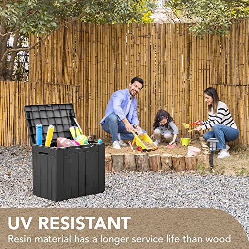 Devoko Waterproof Patio Deck Box - 30 Gallon Black