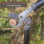 KLDOLLAR Loppers Tree Trimmer Branch Cutter with Powerful Gear Action, Super Pruner Tree Clippers Tree Pruner, Chops Thick Branches Ease, Sharp Steel Blade with 1.3 Inch Cutting Capacity(15 Inch)