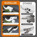 KLDOLLAR Loppers Tree Trimmer Branch Cutter with Powerful Gear Action, Super Pruner Tree Clippers Tree Pruner, Chops Thick Branches Ease, Sharp Steel Blade with 1.3 Inch Cutting Capacity(15 Inch)