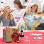 Tiejiajiang Cardinal Garden Statue with Solar Lantern - Unique Yard Art Ornament Ideal Gardening Gift for Women/Mom, Garden Statues Outdoor Clearance （6.9"）