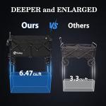 Sekey 220L Collapsible Foldable Wagon with 330lbs Weight Capacity, Heavy Duty Folding Utility Garden Cart with Big All-Terrain Beach Wheels & Drink Holders. Black