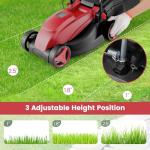 Goplus Electric Lawn Mower, Versatile Corded Lawn Mower with Grass Collection Box, 10 AMP Motor, 13" Cutting Deck, 3 Adjustable Cutting Positions, Walk-Behind Lawnmower for Garden Farm Yard