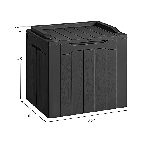 Devoko Waterproof Patio Deck Box - 30 Gallon Black