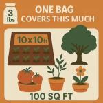 Organic Soil for Vegetable Garden Turbo Soil Bio-Blend, Superior Organic Soil Amendment (3 lbs)