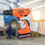 BLACK+DECKER 20V MAX Drill & Home Tool Kit, 34 Piece (BDCD120VA), Orange