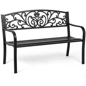 Outdoor Metal Garden Bench for Patio Entryway Work