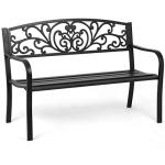 Outdoor Metal Garden Bench for Patio Entryway Work