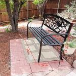 Outdoor Metal Garden Bench for Patio Entryway Work
