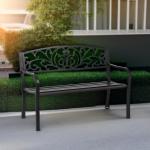 Outdoor Metal Garden Bench for Patio Entryway Work