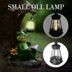 CONDAUPH Outdoor Funny Frog Statue, Resin Reading Frogs Garden Decor, Solar Frog Gift Sculpture Decoration for Home Patio, Yard, Lawn, Porch, Ornament