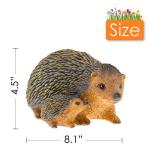 CLEVER GARDEN Cute Resin Garden Statue Decoration, Outdoor Lawn Yard Polyresin Animal Figurine Sculpture Ornament Décor, Hedgehog Family