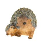 CLEVER GARDEN Cute Resin Garden Statue Decoration, Outdoor Lawn Yard Polyresin Animal Figurine Sculpture Ornament Décor, Hedgehog Family