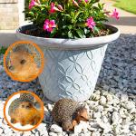CLEVER GARDEN Cute Resin Garden Statue Decoration, Outdoor Lawn Yard Polyresin Animal Figurine Sculpture Ornament Décor, Hedgehog Family