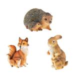 CLEVER GARDEN Cute Resin Garden Statue Decoration, Outdoor Lawn Yard Polyresin Animal Figurine Sculpture Ornament Décor, Hedgehog Family