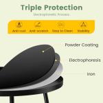 danpinera Small Round Steel Outdoor Side Table Black