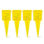 Operitacx 4pcs Rain Gauge Outdoor, Plastic Rain Gauges for Yard with Stake, Easy to Read Water Gauge for Rain Garden Lawn