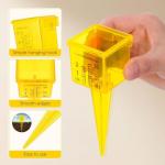 Operitacx 4pcs Rain Gauge Outdoor, Plastic Rain Gauges for Yard with Stake, Easy to Read Water Gauge for Rain Garden Lawn